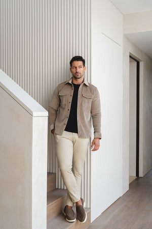 Cord Overshirt in Mole