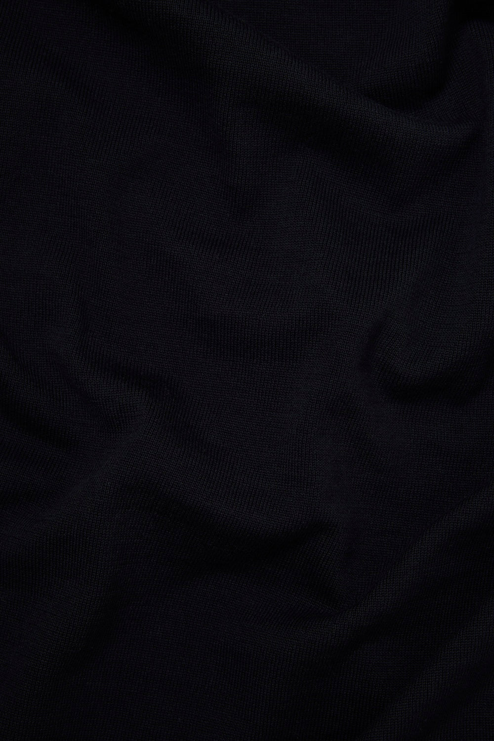 Pure Cotton Knitted V-Neck Jumper in Black