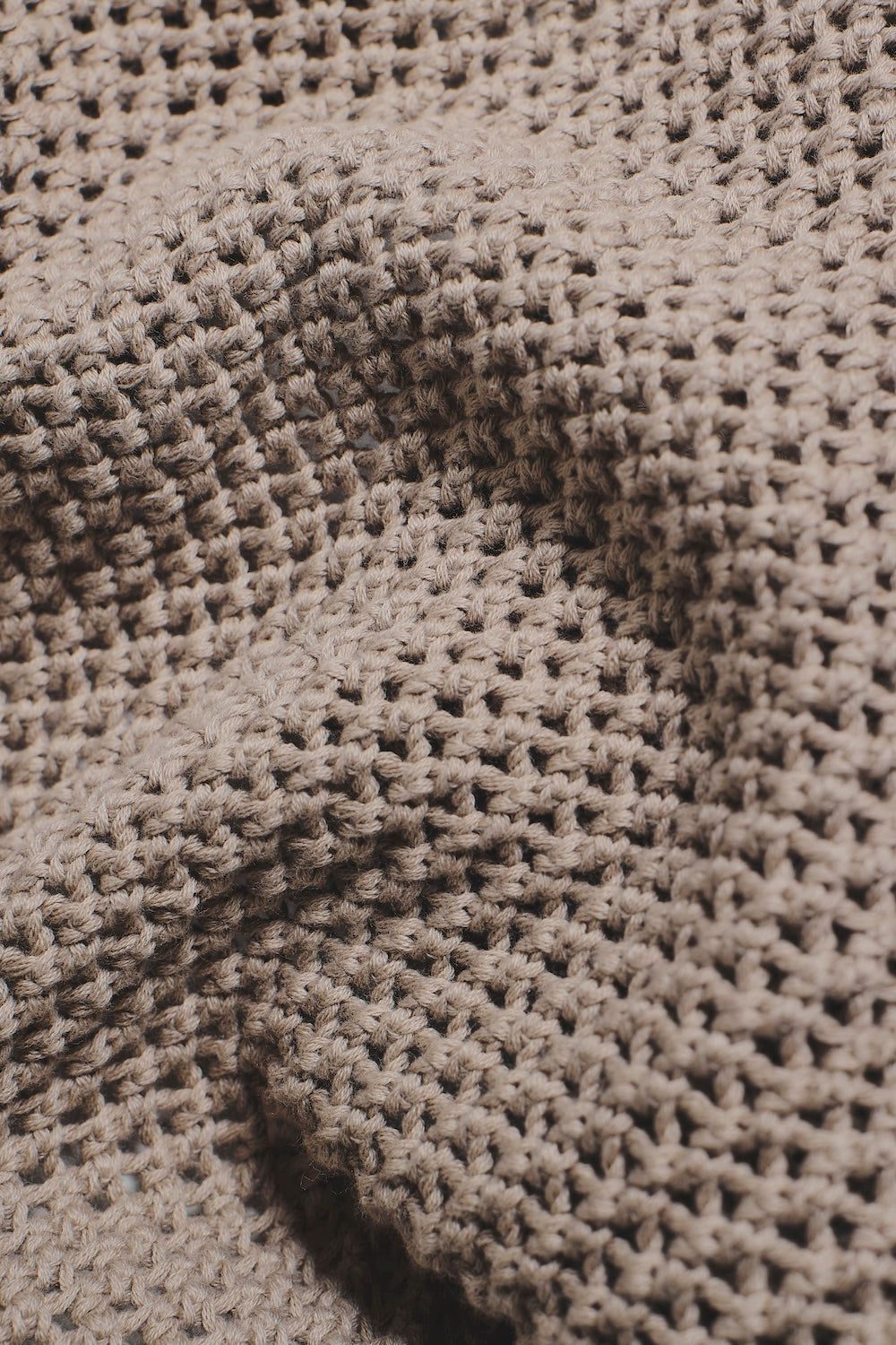 Crochet Knitted Shirt in Neutral