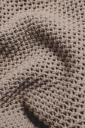 Crochet Knitted Shirt in Neutral