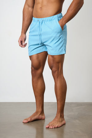 Printed Swim Short in Diamond Geo - TAILORED ATHLETE - ROW