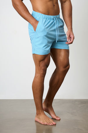 Printed Swim Short in Diamond Geo - TAILORED ATHLETE - ROW