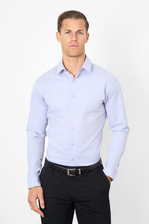 Muscle Fit Dress Shirt in Lilac - TAILORED ATHLETE - ROW