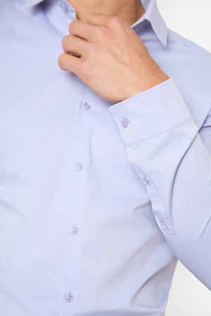 Muscle Fit Dress Shirt in Lilac - TAILORED ATHLETE - ROW