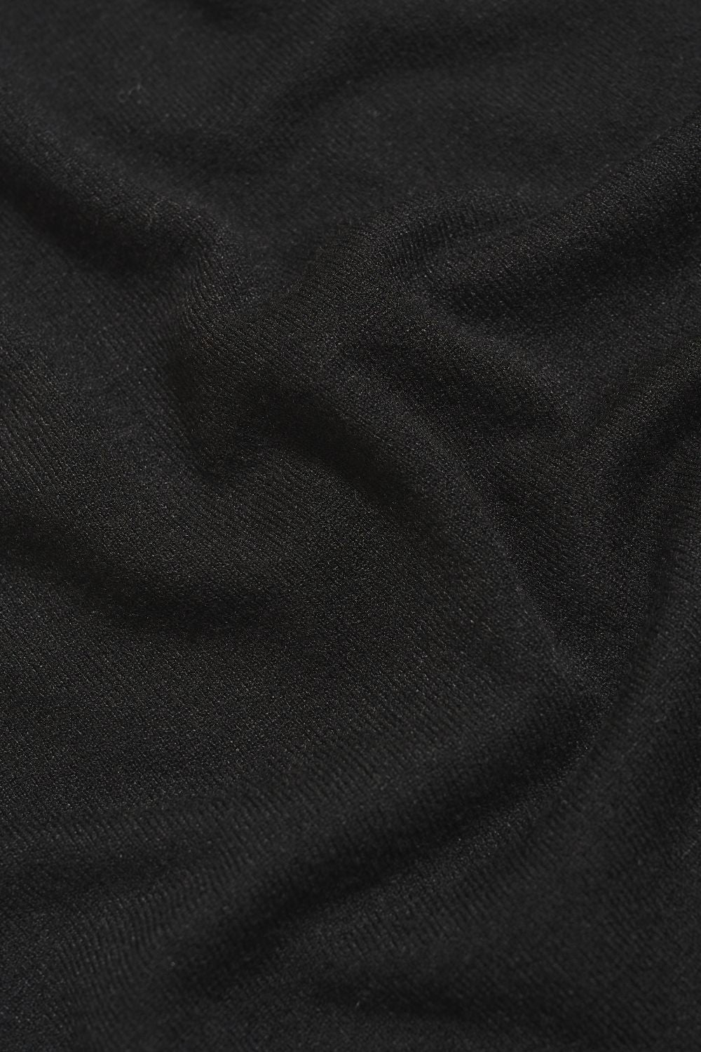 Knitted Polo Shirt in Black
