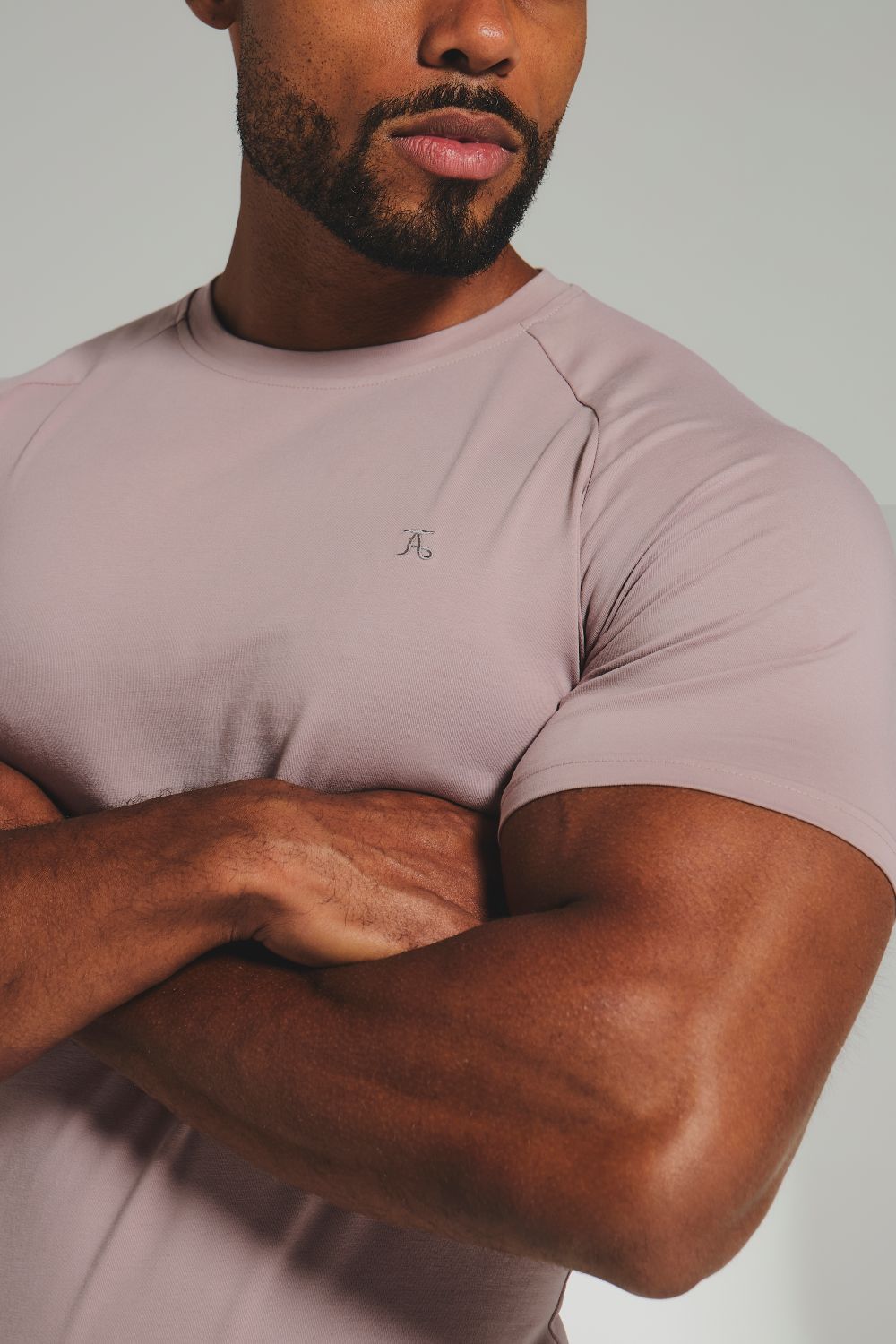 Muscle Fit T-Shirt in Mauve Pink
