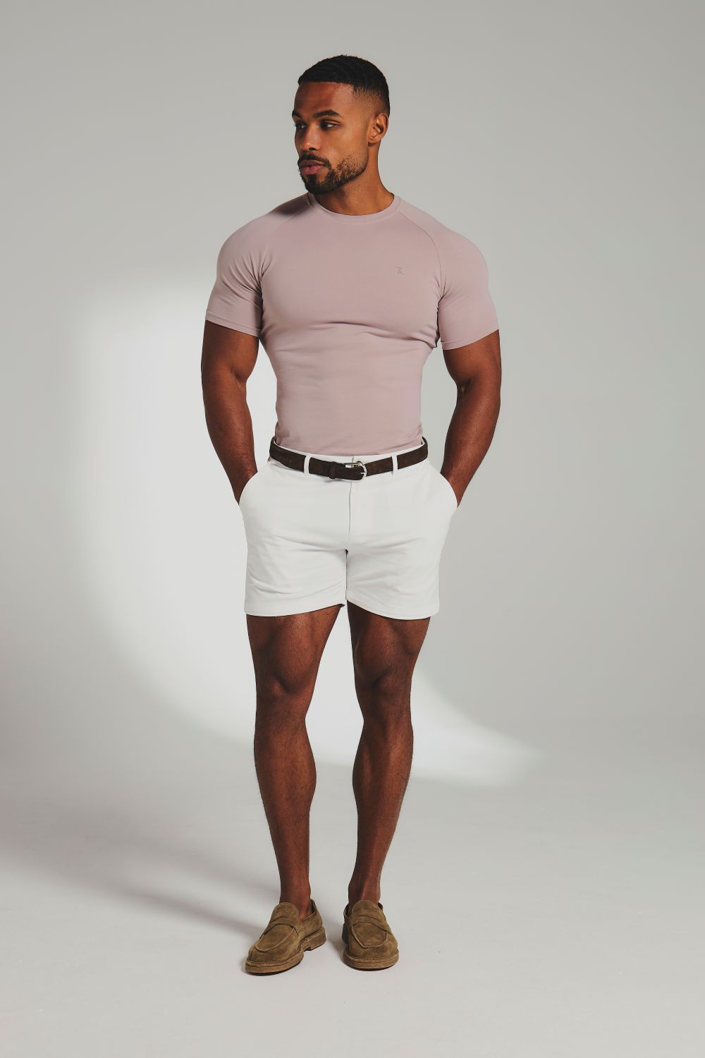 Muscle Fit T-Shirt in Mauve Pink