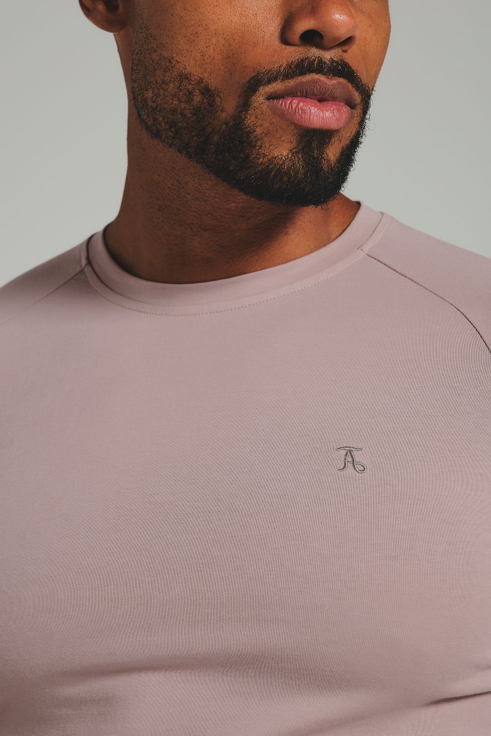 Muscle Fit T-Shirt in Mauve Pink