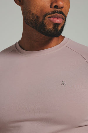 Muscle Fit T-Shirt in Mauve Pink