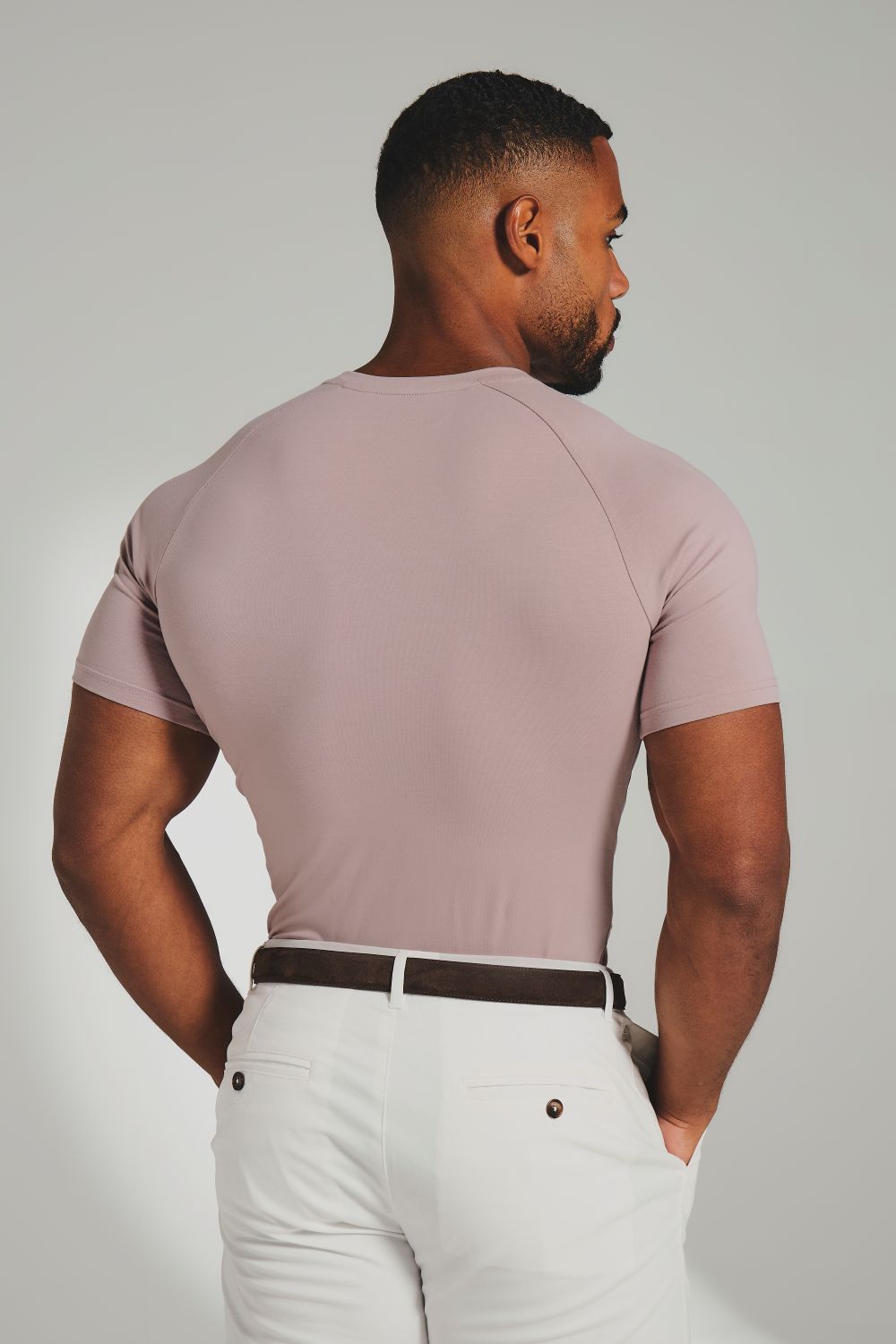 Muscle Fit T-Shirt in Mauve Pink