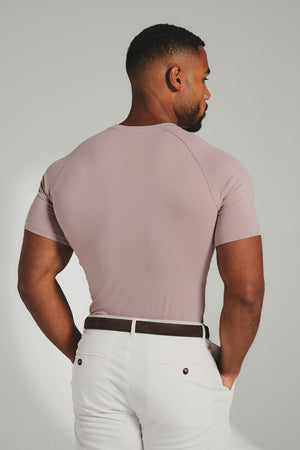 Muscle Fit T-Shirt in Mauve Pink