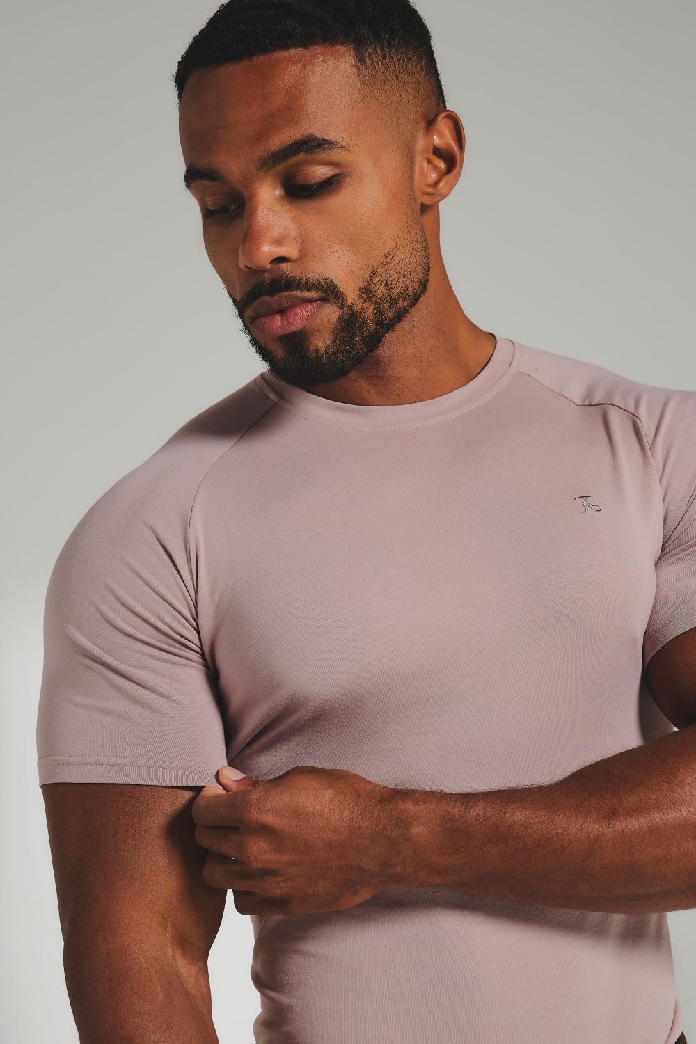 Muscle Fit T-Shirt in Mauve Pink