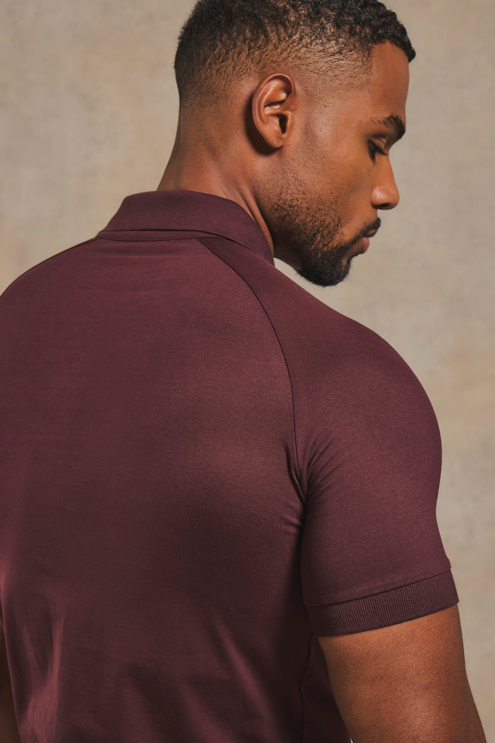 Muscle Fit Polo Shirt in Bordeaux