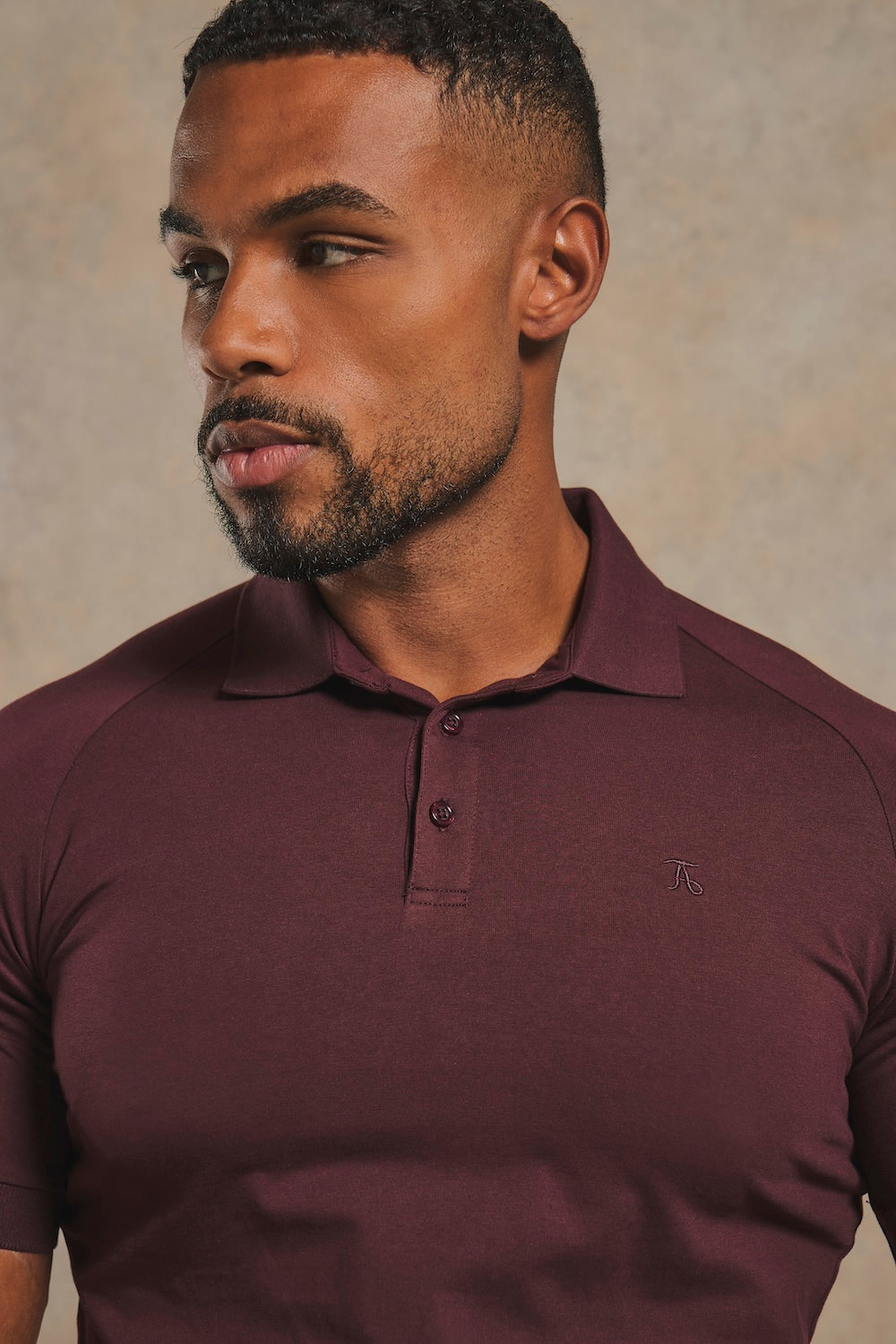 Muscle Fit Polo Shirt in Bordeaux