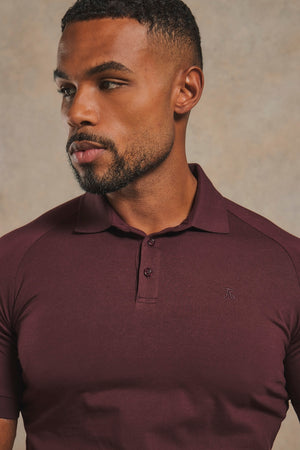 Muscle Fit Polo Shirt in Bordeaux
