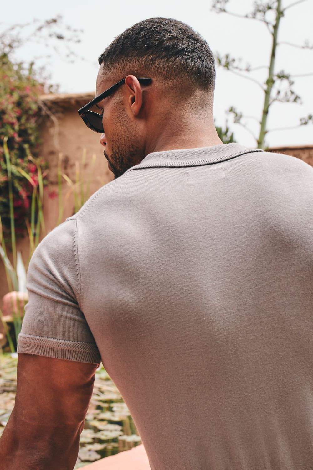 Knitted Shirt in Smoky Khaki