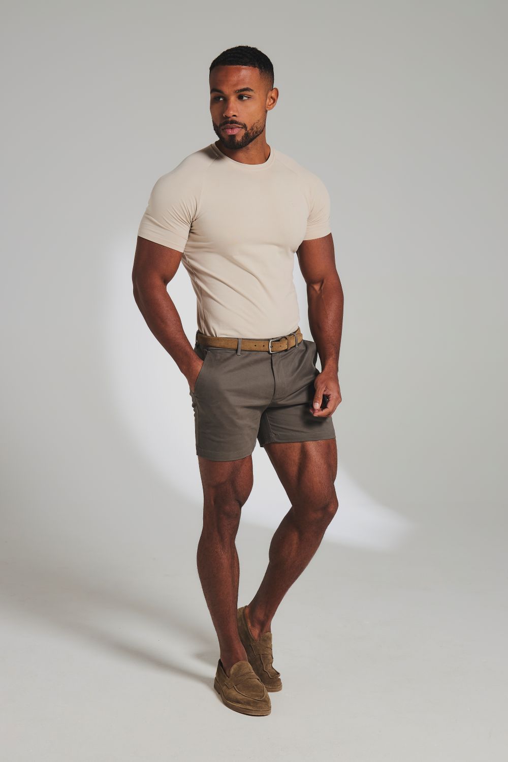 Muscle Fit T-Shirt in Pale Neutral