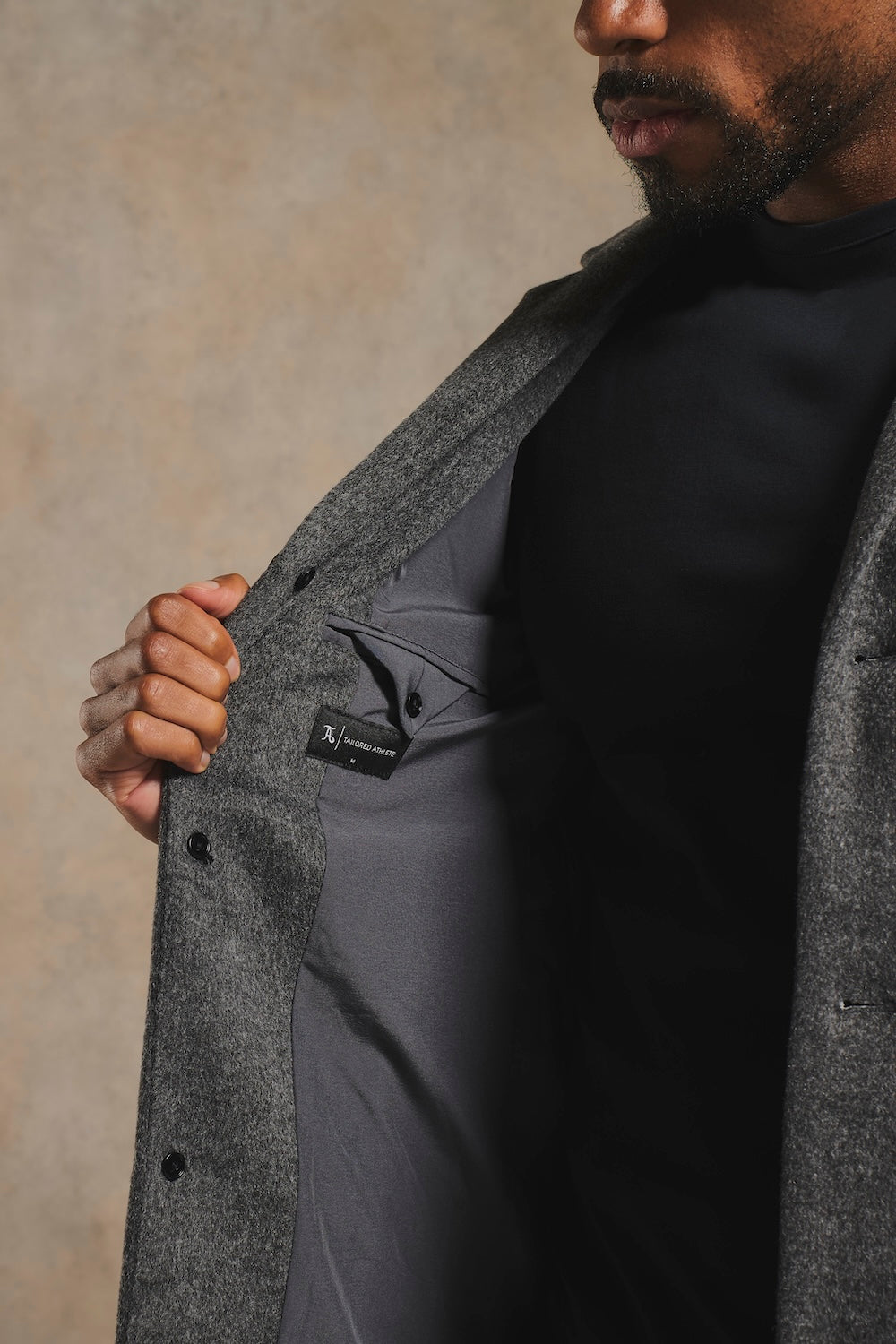Single Breasted Overcoat in Grey