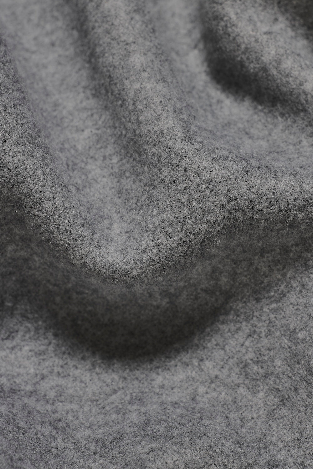 Funnel Neck Overcoat in Mid Grey Marl