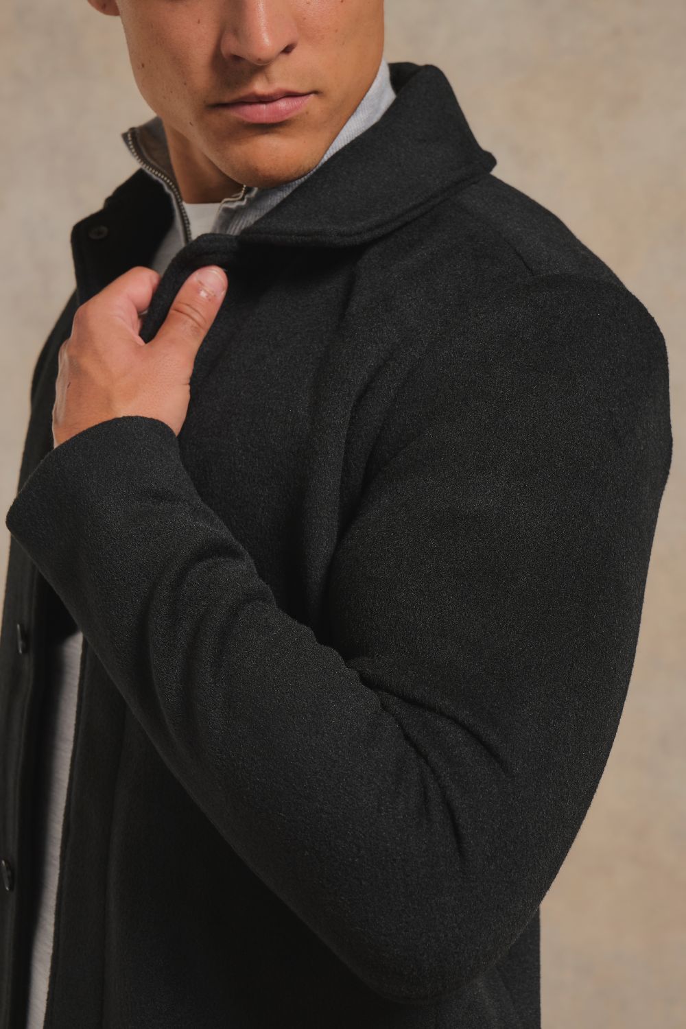 Car Coat in Black