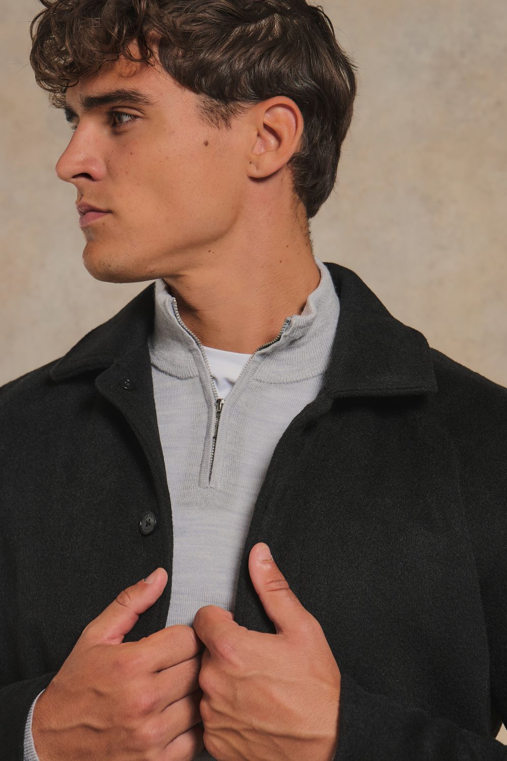 Car Coat in Black
