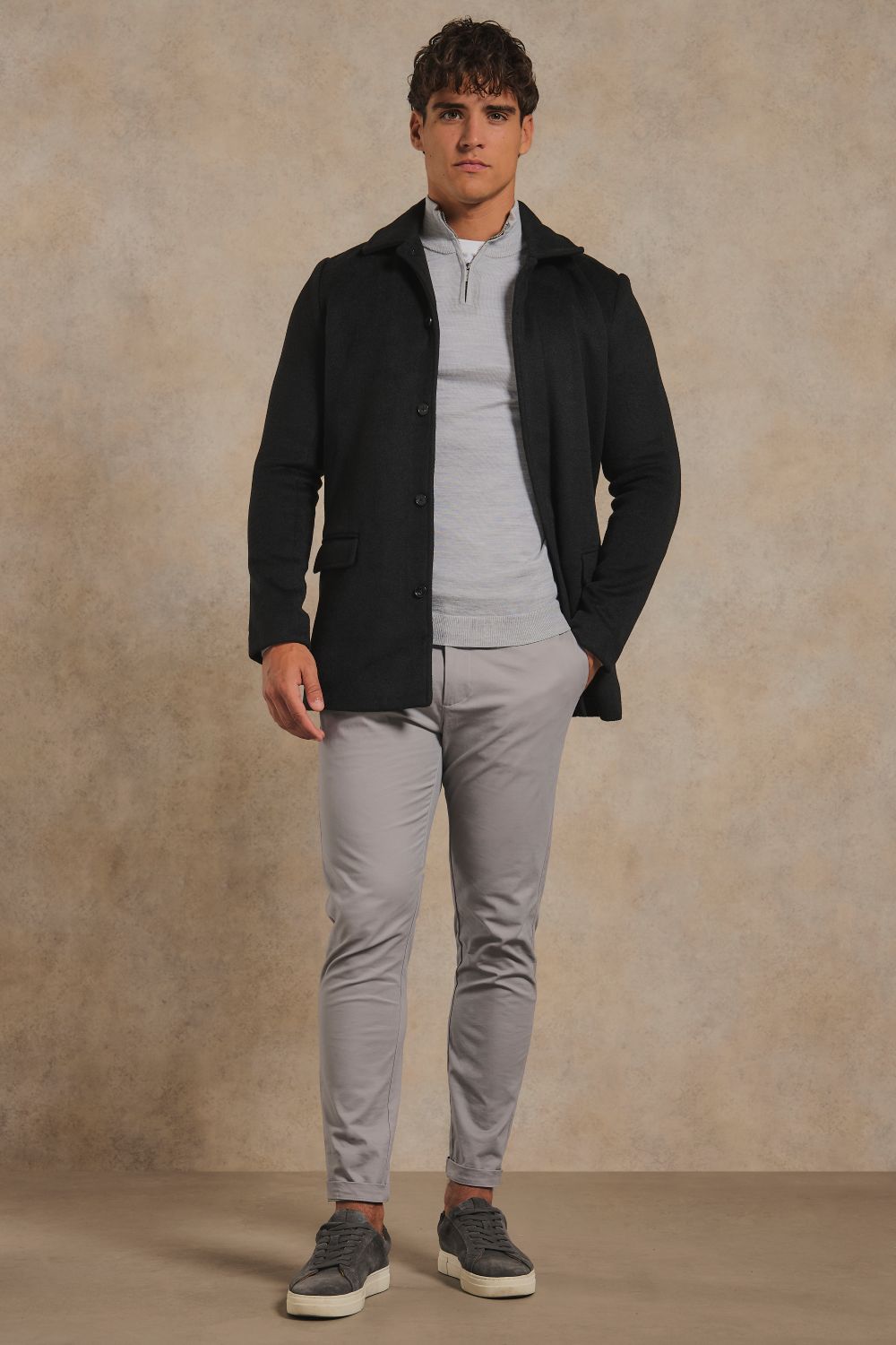 Car Coat in Black