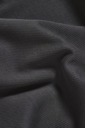 Twill Jersey Zip Through Shacket in Charcoal