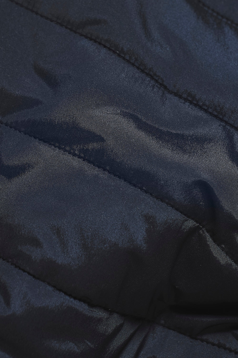 Hybrid Quilt and Jersey Zip Through Jacket in Navy