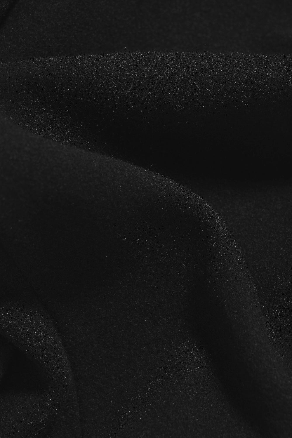 Funnel Neck Overcoat in Black