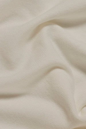 Open Collar Knitted Polo Shirt in Off-White