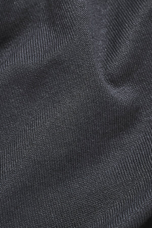 Open Collar Knitted Polo Shirt in Slate Blue