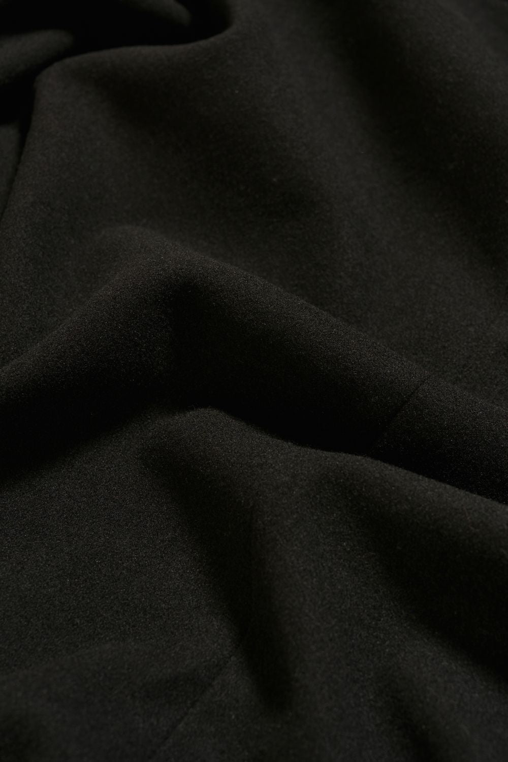 Single Breasted Overcoat with Removable Mock Gilet in Black