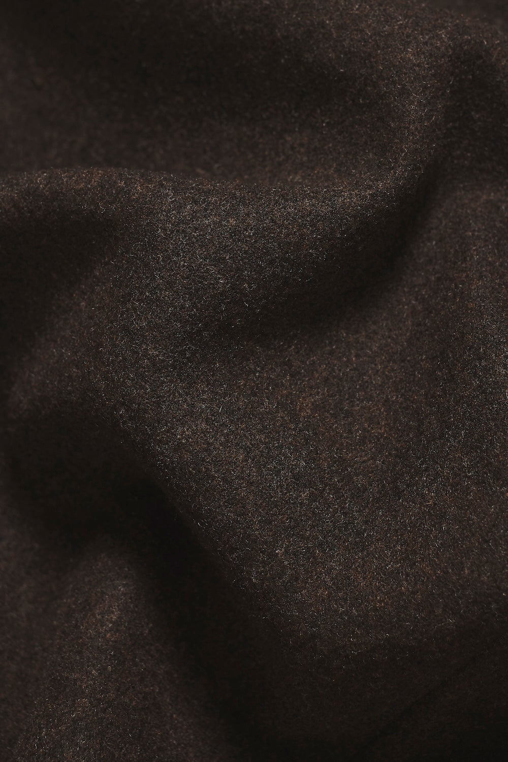 Funnel Neck Overcoat in Dark Brown