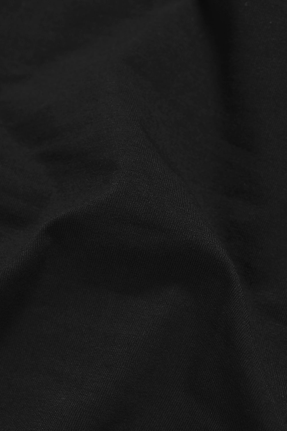 Muscle Fit Hooded Long Sleeve Top in Black