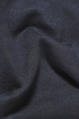 Tipped Knitted Polo Shirt in Navy with Grey Tipping
