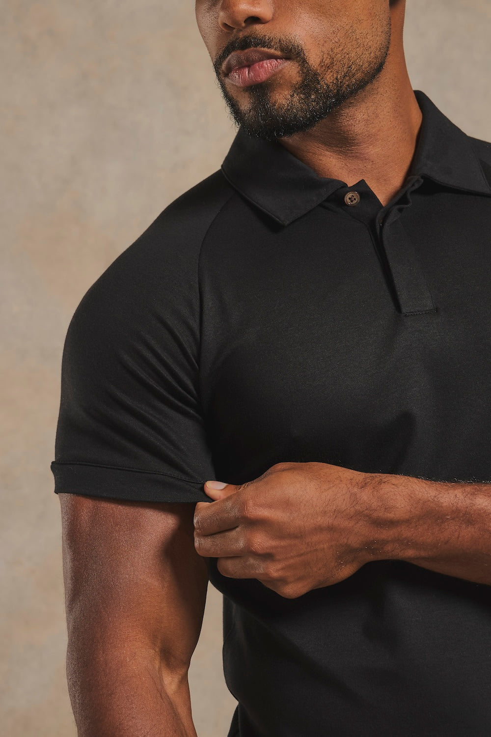 Luxe Smart Polo Shirt in Black