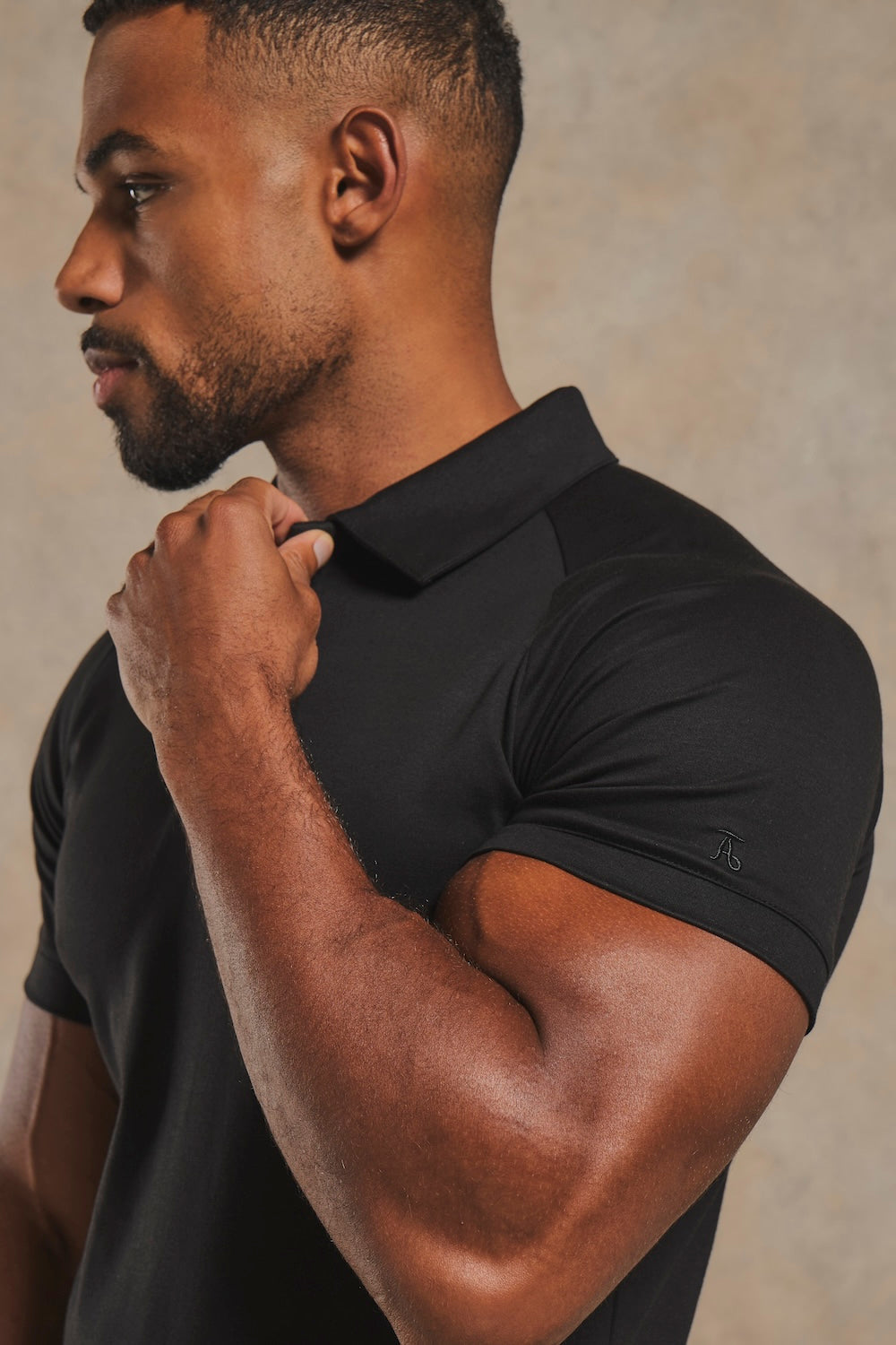 Luxe Smart Polo Shirt in Black