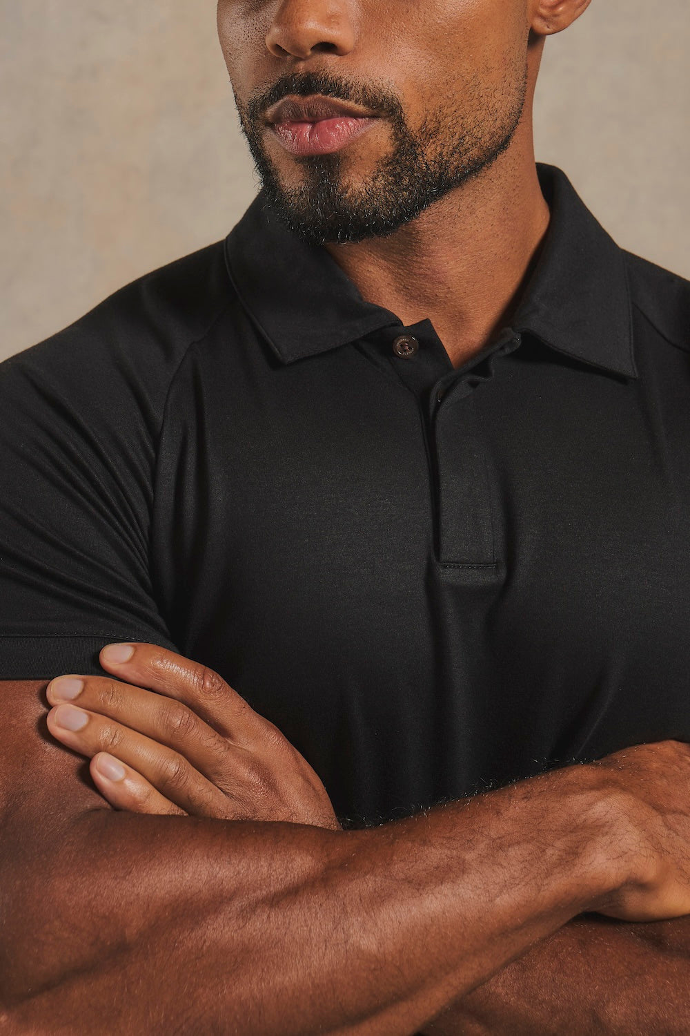 Luxe Smart Polo Shirt in Black