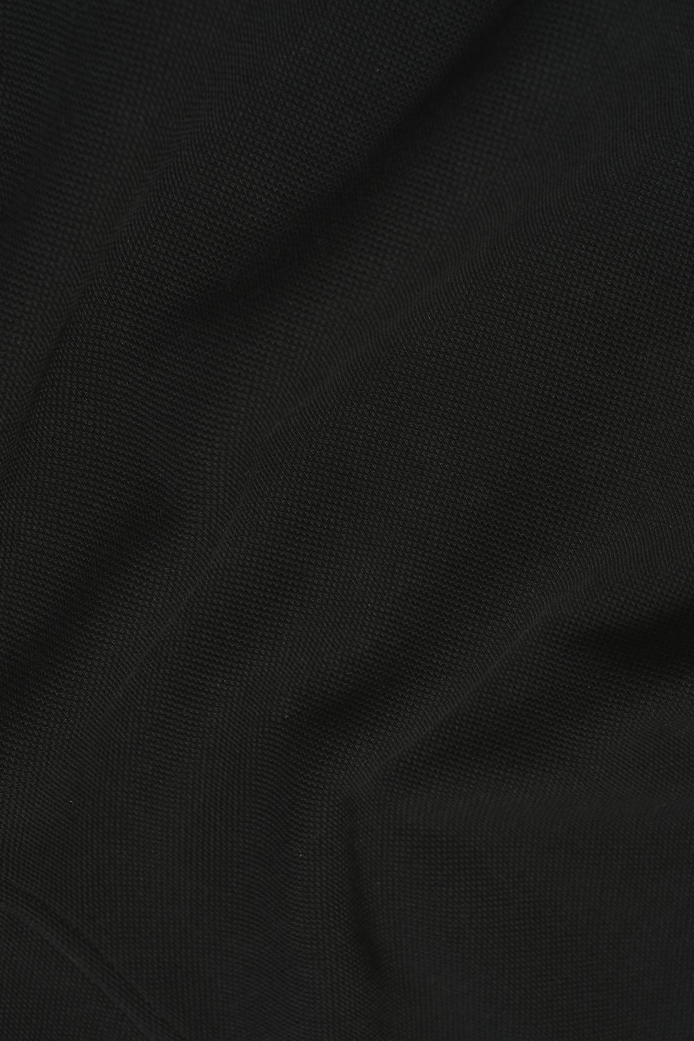 Textured Jersey Shacket in Black