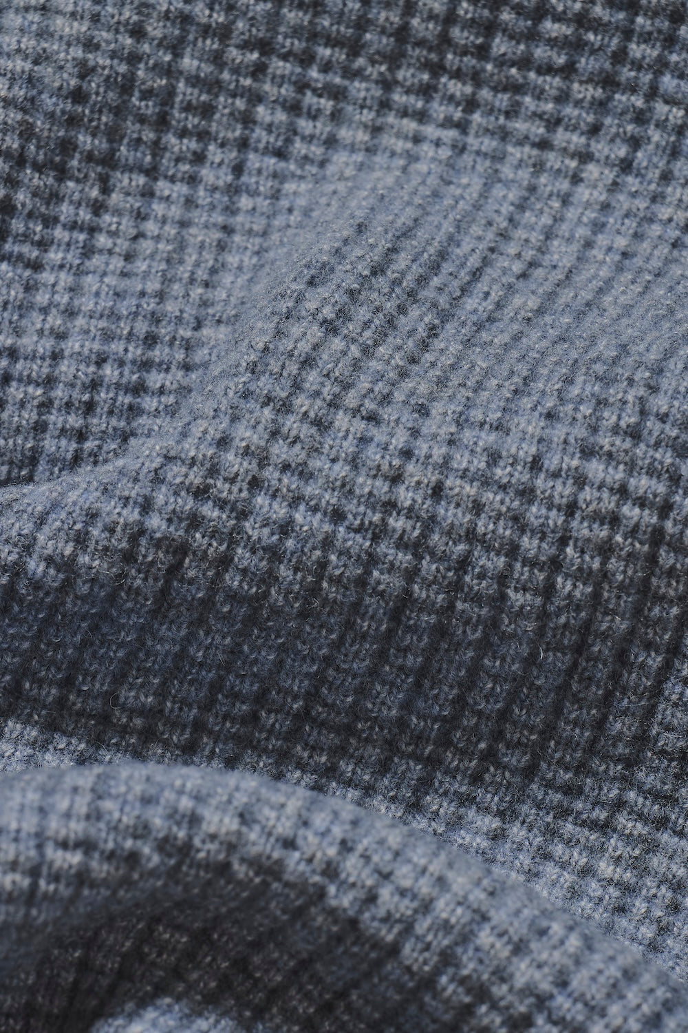 Fisherman Crew Neck Jumper in Grey Blue
