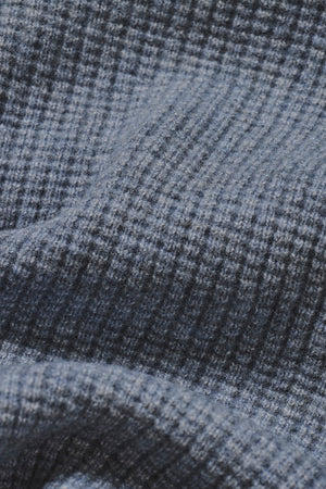 Fisherman Crew Neck Jumper in Grey Blue