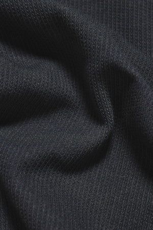 Textured Buttonless Polo Shirt in Graphite