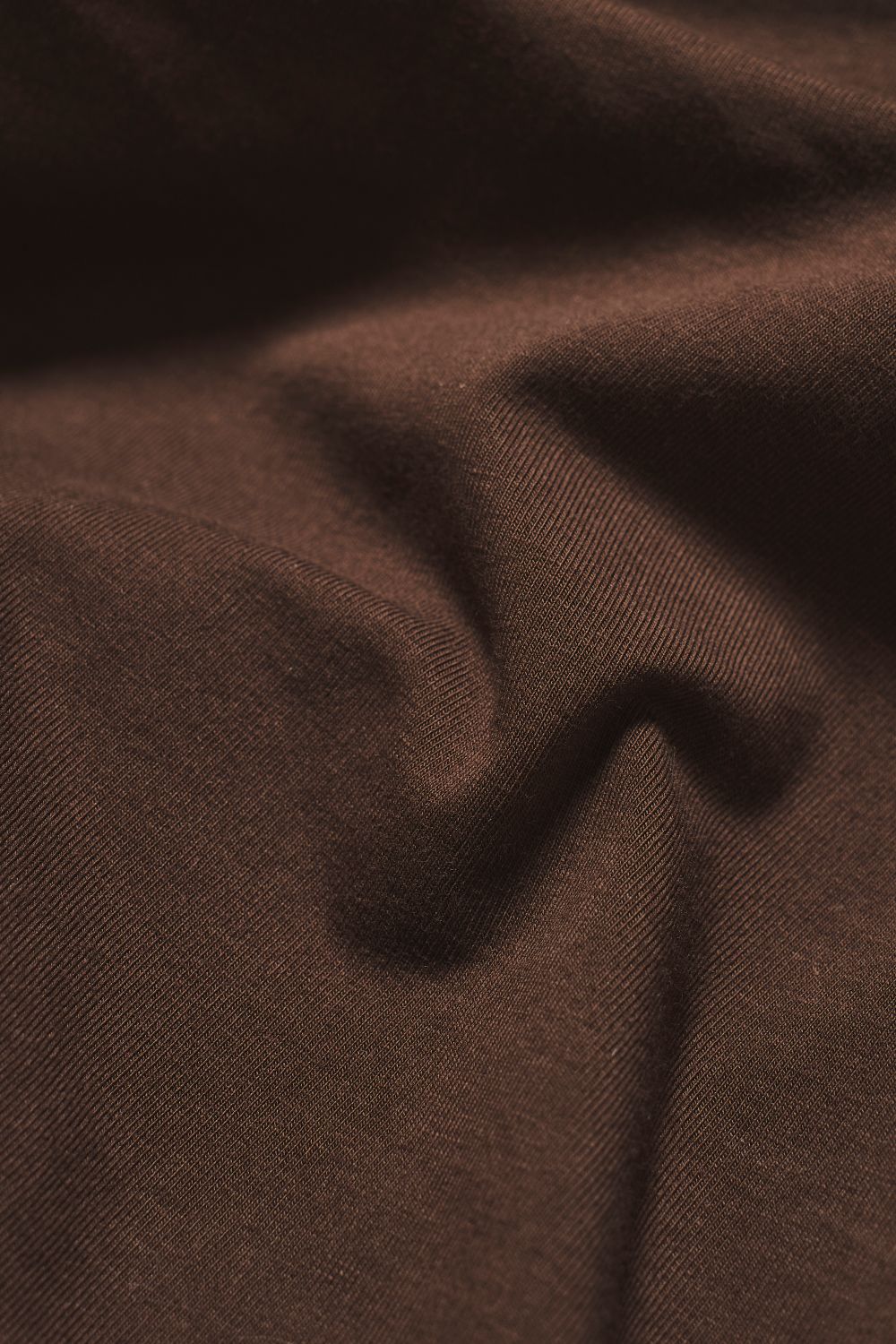 Wide Tipped Fashion T-Shirt in Chocolate with Black Tipping