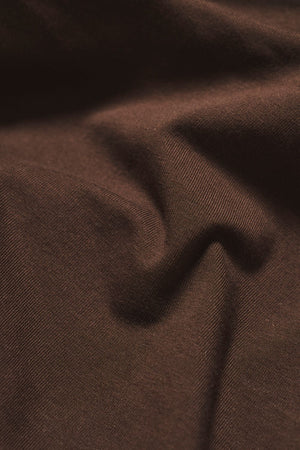 Wide Tipped Fashion T-Shirt in Chocolate with Black Tipping