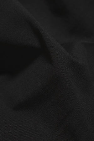 Wide Tipped Fashion T-Shirt in Black with Chocolate Tipping