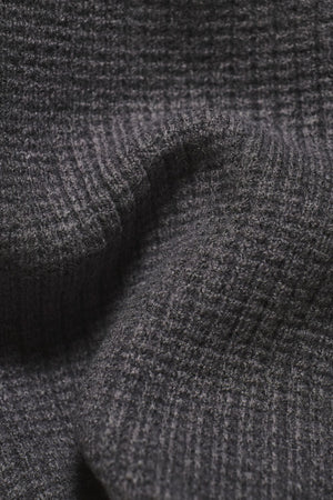 Fisherman Crew Neck Jumper in Steel Grey