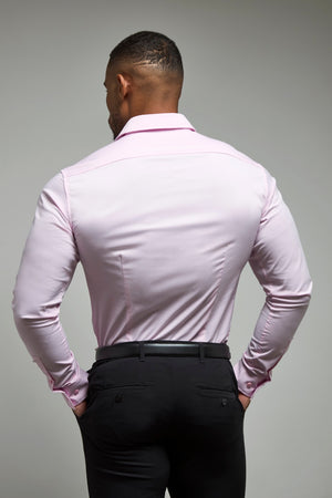 Muscle Fit Dress Shirt in Pink
