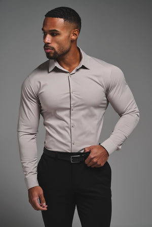 Essential Dress Shirt in Stone