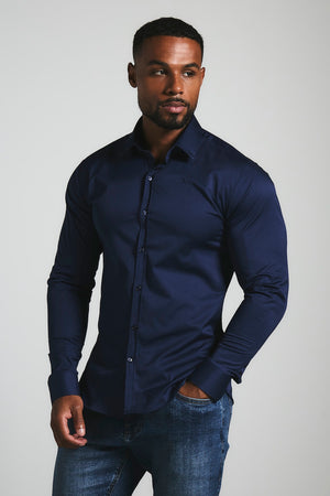 Muscle Fit Signature Shirt 2.0 in French Navy