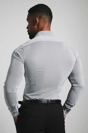 Performance Business Shirt in Navy/White Bengal Stripe